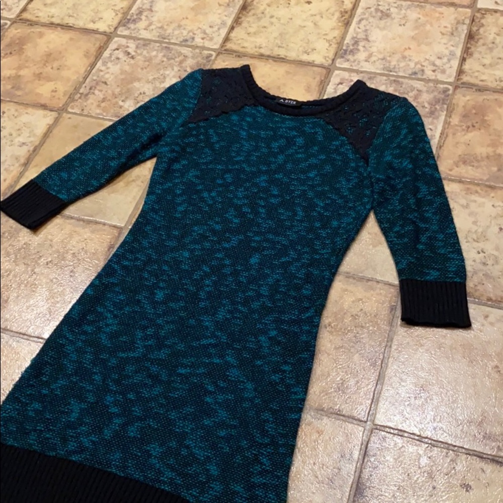 Fitted sweater dress